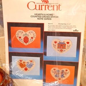 🥰🆕️❤ current counted cross stitch notecards